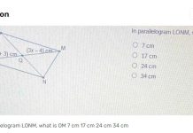 How Do You Determine OM in Parallelogram LONM Among the Given Measurements?